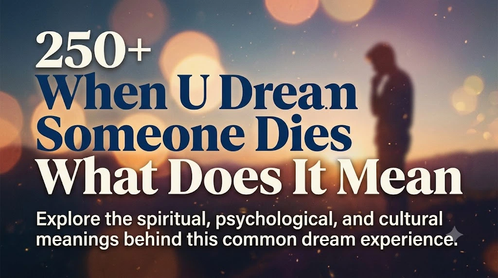 When U Dream Someone Dies What Does It Mean