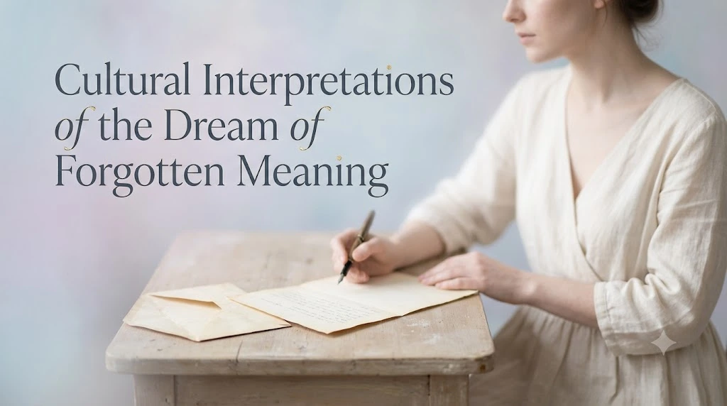Cultural Interpretations of the Dream of Forgotten Meaning